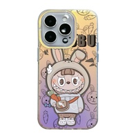Coque de téléphone antichoc avec motif lapin mignon imprimé au laser pour iPhone 17 16 Plus 15 14 Pro Max, protection arrière OEM