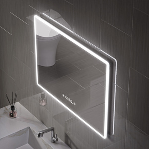 Hình chữ nhật hiện đại chiếu sáng IP44 Gương phòng tắm PC khung thông minh LED tùy chỉnh tắm gương cho tường - Product Image 1