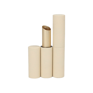 Tube de rouge à lèvres magnétique rond 3g, capuchon à vis en aluminium, emballage cosmétique brun électroplaqué - Product Image 5