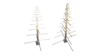 Antenne bipolaire log-périodique, composants de guide d'ondes en aluminium, noir, montage facile