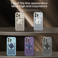 Casing ponsel aluminium baru casing ponsel mewah logam magnetik untuk iPhone 14 15