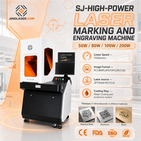 Machine de marquage et de gravure laser haute puissance SJ-High Power 60w 100w 200w, certifiée CE FDA, pour métal, acier, bijoux, gravure industrielle