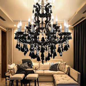 Lámpara Colgante de Cristal LED de Lujo Europeo, Altura Ajustable, para Sala de Estar/Dormitorio/Comedor, Hotel, Atrio, Boda - Product Image 3