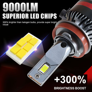 Systèmes d'éclairage automobile Ampoule de phare LED M8 Haute puissance 90W 12V 9000 Lumens Adaptation universelle H4 Faisceau haut/bas - Product Image 3