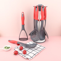 Ensemble d'ustensiles de cuisine en nylon de qualité alimentaire, spatule de cuisson, louche à soupe, ensemble d'outils de cuisine en nylon pour la maison