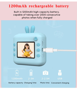 Cámara instantánea barata de dibujos animados para niños, divertida cámara digital para regalo de Navidad, fotografía e impresión automáticas integradas - Product Image 6