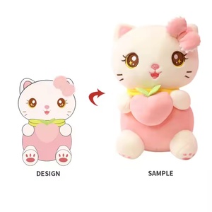 Customizable Plush Toys Cute Pillow PP Cotton Plush <b>Doll</b> Bedside Pillow Pad Custom logo Packaging Label Hanging Tag - Product Image 3