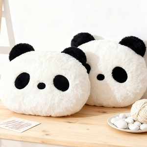 Cute Panda Plush <b>Cushion</b> Soft Stuffed Animal Pillow <b>Fluffy</b> Backrest Seat <b>Cushion</b> for Home Office Gift - Product Image 1