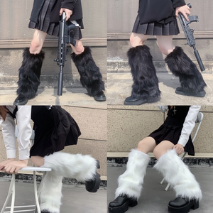 Scaldamuscoli per le gambe con capelli di pelliccia calzini invernali al polpaccio con Design alla moda Baltosi - Product Image 1