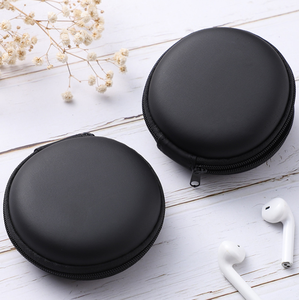 Estuche Personalizado para Auriculares con Logotipo, Mini Bolsa Redonda de Almacenamiento de Cuero PU y Eva con Cierre para <span class=keywords><strong>Airpods</strong></span> y <span class=keywords><strong>Earpods</strong></span> Pro - Product Image 6