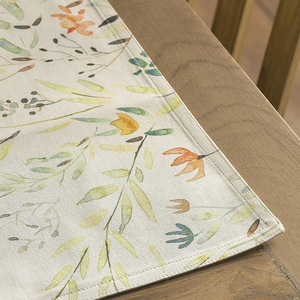 Napperons ronds Napperons en coton et lin faits à la main Impression Accents de table - Product Image 4