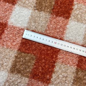 Tissu en polyester 100% extensible, imprimé à carreaux, tricoté, doux et moelleux, imitation fourrure de teddy <span class=keywords><strong>bouclée</strong></span>, pour couvertures - Product Image 5