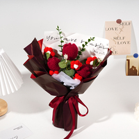 Vente en gros Crochet Tulipes Fini Tricoté à la main Bouquet de fleurs Cadeau Saint Valentin