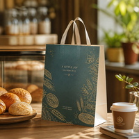 Sac de transport grand format en papier kraft blanc de qualité alimentaire, emballage alimentaire pour traiteur, logo personnalisé, vente en gros pour la livraison de repas et de burgers