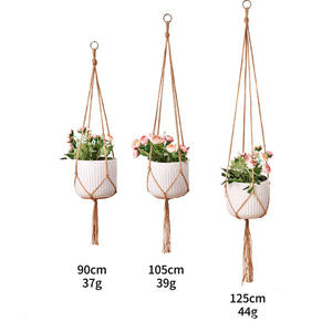 Cintres muraux en coton <span class=keywords><strong>macramé</strong></span> tissés à la main, pochette en filet murale avec sac en filet décoratif en corde de coton <span class=keywords><strong>suspendu</strong></span> - Product Image 1