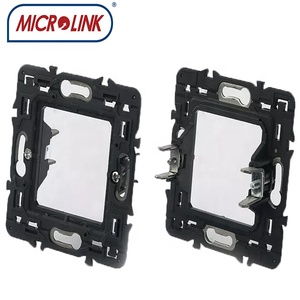 Cadre de support métallique de type français 80*80MM, plaque frontale <span class=keywords><strong>RJ45</strong></span> pour <span class=keywords><strong>Legrand</strong></span>, prise <span class=keywords><strong>modulaire</strong></span> <span class=keywords><strong>RJ45</strong></span> 45*45MM/45*22.5MM, 1/2 ports - Product Image 3