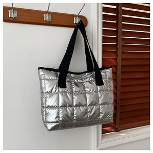 New Design Cotton Quilted Puffer Bag Women Quilted Handbags Custom Winter Ladies Quilted <b>Tote</b> Handbag - Product Image 6