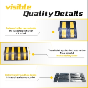 Резиновый лежачий полицейский/ограничитель скорости 500*900*50 мм для снижения скорости на дорогах - Product Image 6