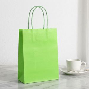 Sacs en papier kraft avec poignées, personnalisés avec logo, de luxe, recyclables, pour vêtements, chaussures, bijoux, chaussettes - Product Image 1