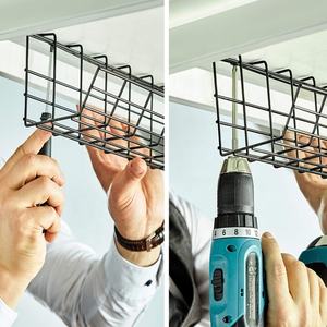 Support de plateau de câbles en acier et en métal pour le bureau et la maison Supports et supports de rangement pratiques - Product Image 6