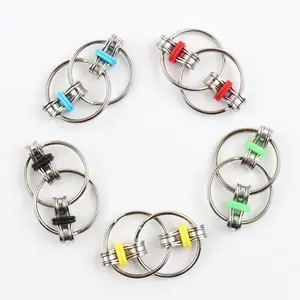 30 mm Metal Bike Flippy Chain Fidget Toys Decompression Kits for Autism Sensory Toy Stress Relief Bicycle Chain Finger spinner