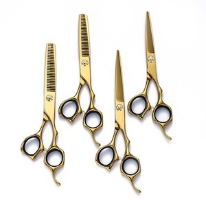 Professional Hairdressing Scissors Set Flat Shears Thinning Shears Salon Grade Hair Styling Tools Metal Durability - Product Image 1