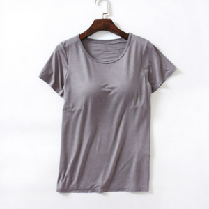 เสื้อยืดคอกลมแขนสั้นสีชมพูสำหรับผู้หญิง ผ้าฝ้ายแคนวาส 100% เป็นมิตรกับสิ่งแวดล้อม แห้งเร็ว ระบายอากาศได้ดี สวมใส่สบาย สีพื้น ทรงปกติ ใส่ได้ทุกโอกาส - Product Image 5