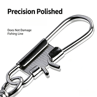 Swivel Pancing Terlaris dengan Pengunci Pengaman dan Konektor Snap untuk Air Asin dan Air Tawar, Aksesoris Swivel Pancing