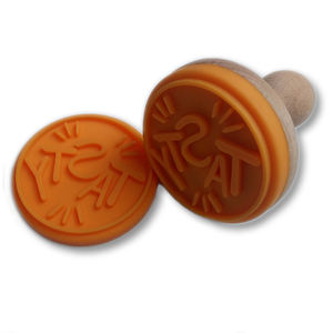 Ensemble de timbres à biscuits en silicone de qualité alimentaire avec manche en bois, moule de cuisson antiadhésif <span class=keywords><strong>pour</strong></span> biscuits et biscuits - Product Image 6