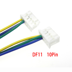 10핀 2mm 피치 DF11-10DS-2C 오픈 엔드 와이어 하네스 산업 장비용 맞춤형 전자 신호 배선 어셈블리 - Product Image 1