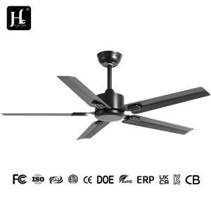 Ventilateur de plafond intérieur/extérieur 52 pouces avec 5 pales et moteur CC, 6 vitesses, télécommande pour salon, patios, sans éclairage - Product Image 4