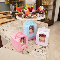 Boîtes à macarons avec fenêtre Boîte à sacs en papier enduit UV pour l'emballage alimentaire des gâteaux et pâtisseries Boîtes à bonbons pour les chips de pommes de terre