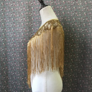 Collar decorativo para vestido de baile, <span class=keywords><strong>bolero</strong></span> con flecos, hecho a mano - Product Image 3