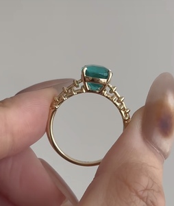 <b>Custom</b> Fine Jewelry Real Solid <b>Ring</b> 9k 10k 14k 18k PT Rose Yellow White Gold Lab Diamond/Gemstone Factory Manufacture - Product Image 1