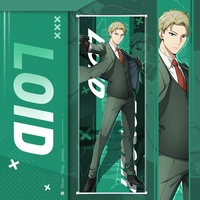 Poster mural imprimé dessin animé SPY X Family SPYFAMILY Anya Yor Lloyd Peach sur toile enroulable