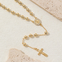 Collier croix en or pur cuivre, pull à chaîne de clavicule pour femme, bijoux haut de gamme à longue chaîne