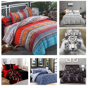 Kỹ Thuật Số In Dệt Polyester Bộ Đồ Giường Thiết Lập Nhà Phòng Ngủ Thời Trang Duvet Cover-Nữ Hoàng Vua Duy Nhất Đôi 3Pcs Mền Đám Cưới Sử Dụng - Product Image 4