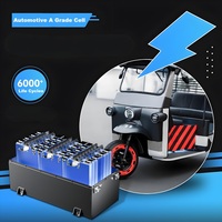 Batteria al Litio Elettrica a Tre Ruote 60V 64V 72V 100Ah 200Ah LiFePO4 a Ciclo Profondo per Golf Cart, Tricicli e Rimorchi