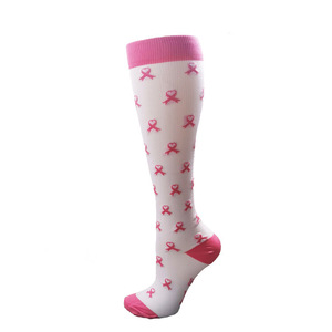 2025 genou chaussettes hautes personnalisé respirant mode rose arc femmes Compression <span class=keywords><strong>bas</strong></span> <span class=keywords><strong>Nylon</strong></span> sport course genou chaussettes hautes - Product Image 4