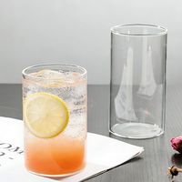 Mug à lait japonais en verre borosilicate à parois fines, 290 ml, pour boissons froides