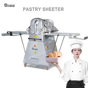 2022 Vertical Professional Electric Pastry Bread Dough Sheeter Kneader Bakery Laminator Laminoir Making Machine