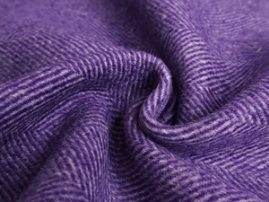 Màu tím đậm Họa tiết ký tự lớn Vải len cashmere hai lớp có thể bóc được hai mặt Vải áo khoác - Product Image 4