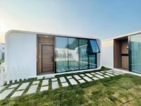 Maisons préfabriquées mini populaires et économiques de 20 pieds, concept capsule Apple Cabin avec ensemble complet d'armoires de cuisine intégrées, pour bureau ou habitation