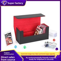 Boîte de rangement pour cartes personnalisable en gros, en cuir PU, avec aimant puissant, pour plus de 100 cartes à simple pochette, pour collectionneurs de TCG
