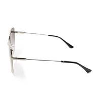 Lunettes de soleil polarisées rétro unisexes 2023 en métal UV400, monture noire tendance pour homme avec garniture or et blanc, verres PC TAC, personnalisation du logo
