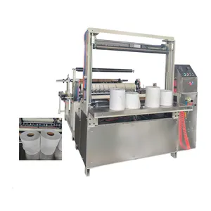 Automatic embossed perforation slitting rewinding maxi roll machine