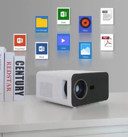 Mini Proyector LED 1080p Android de Tiro Corto, Inalámbrico, WiFi 5G, Smart TV, 3D, para Cine en Casa, Videojuegos y Exteriores