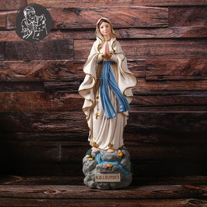 15 pouces Catholique <span class=keywords><strong>Notre</strong></span> <span class=keywords><strong>Dame</strong></span> <span class=keywords><strong>de</strong></span> <span class=keywords><strong>Lourdes</strong></span> Statue Résine Sculpture Décoration <span class=keywords><strong>Notre</strong></span> <span class=keywords><strong>Dame</strong></span> <span class=keywords><strong>de</strong></span> <span class=keywords><strong>Lourdes</strong></span> sur Pierre Figurine Cadeau Religieux - Product Image 2
