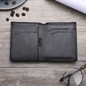 Carteira De Couro Masculina Purse Small Wallet Pure Leather Anti Genuino Tarjetero De Cuero Hombre Porte Feuille Cuir Business