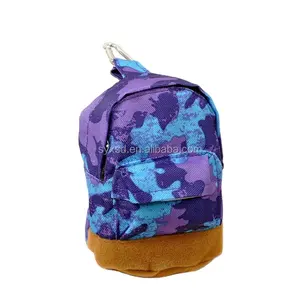 New Arrival Unique Design Camouflage Printing Mini Backpack Coin Bag with Key Chain